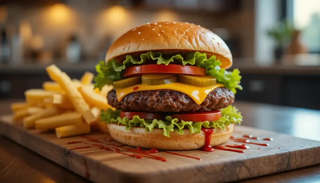 Air Fryer Hamburgers
