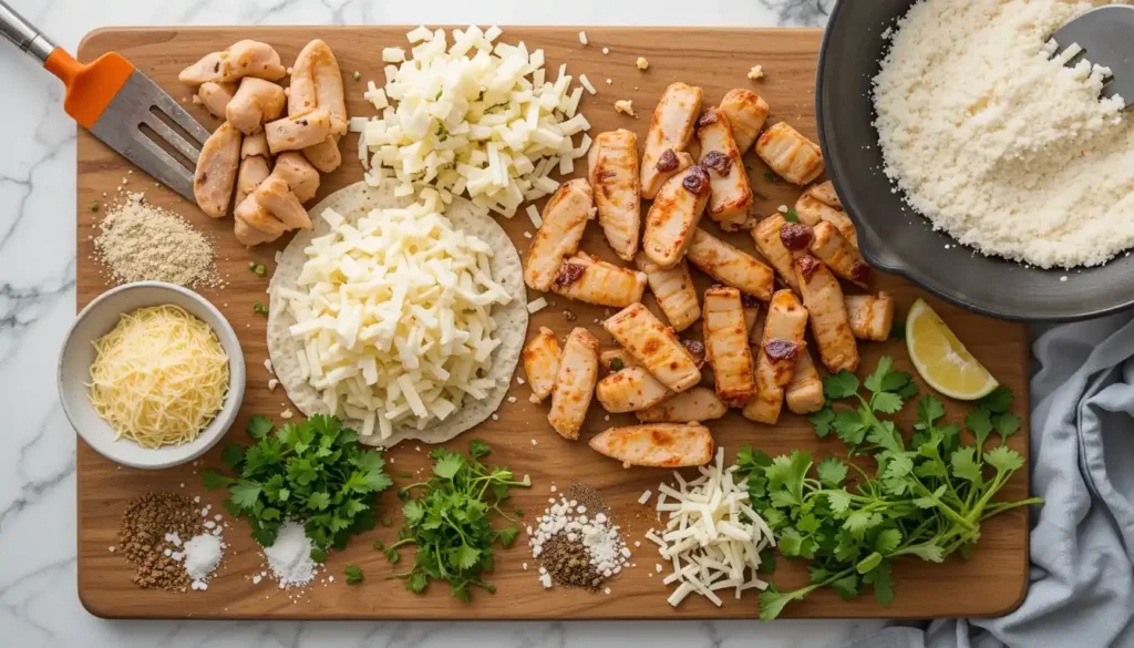 Cheesy Garlic Chicken Wraps