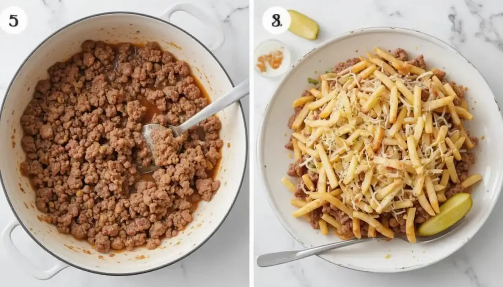 Cheeseburger French Fry Casserole