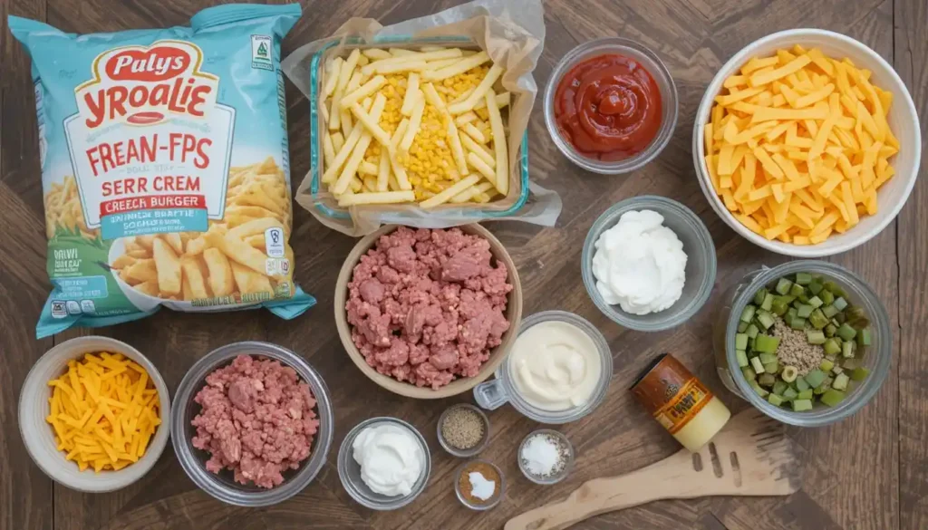 Cheeseburger French Fry Casserole