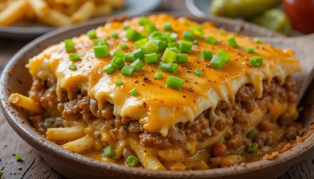 Cheeseburger French Fry Casserole